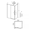Душевой уголок Grossman Galaxy 100x100 L 120.K33.01.1010.10.02 профиль Хром стекло шиншилла