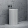 Раковина Abber Stein 58 AS2551-H Белая матовая искусственный камень (литьевой мрамор) напольный