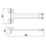 Полотенцедержатель Savol S-006402 поворотный цвет Бронза