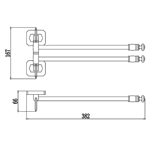 Полотенцедержатель Savol S-006402 поворотный цвет Бронза