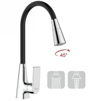 Смеситель для кухни Frap H71 F4471 Хром Черный латунь