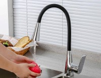 Смеситель для кухни Frap H71 F4471 Хром Черный латунь