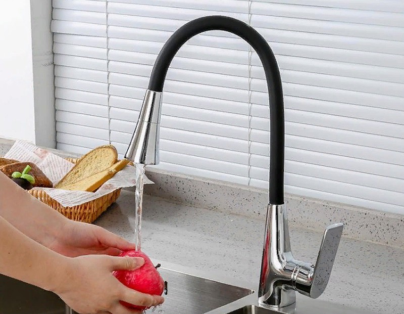 Смеситель для кухни Frap H71 F4471 Хром Черный латунь