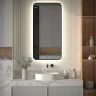 Зеркало Defesto Aura 60х120 DF 2968R с подсветкой 34W-4500K/ИК - выключатель/Нейтральный белый свет/Черная рама