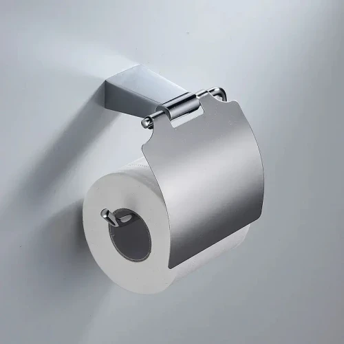Держатель туалетной бумаги Shevanik SG57 SG5705 с крышкой цвет Хром