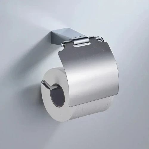 Держатель туалетной бумаги Shevanik SG57 SG5705 с крышкой цвет Хром