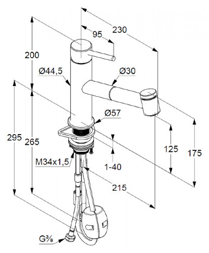 Смеситель для кухни Kludi Steel 44851F860 Нержавеющая сталь латунь