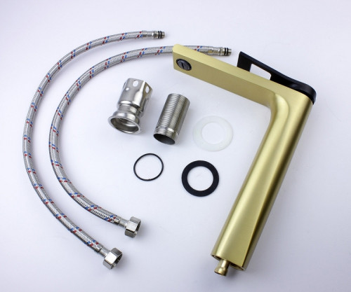 Смеситель для раковины Bronze de Luxe Element EL21GB Матовое золото Черный латунь