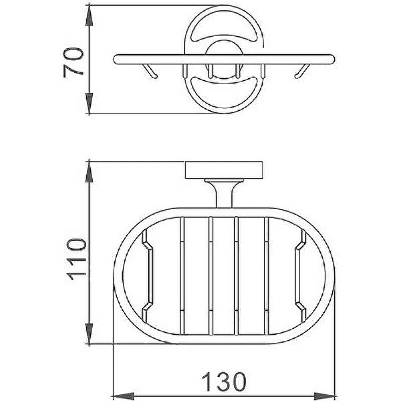 Мыльница Haiba HB1902-1 Хром