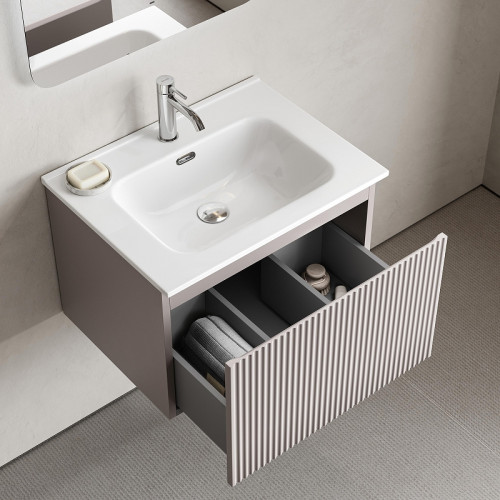 Тумба под раковину Sancos Snob R 1.0 60 SNR1.060SM подвесная цвет Doha Soft