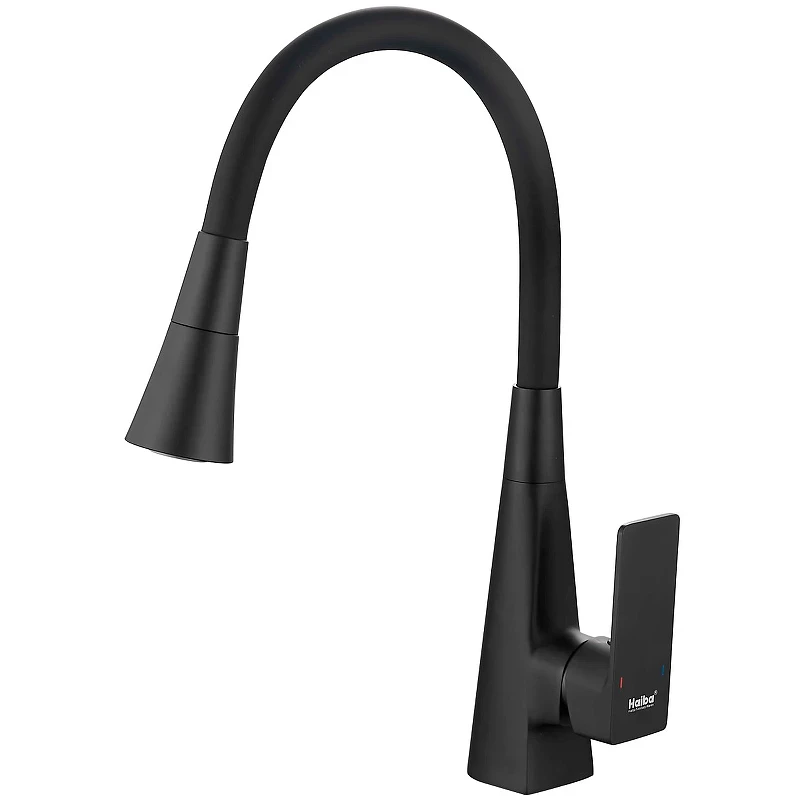 Смеситель для кухни Haiba HB73823-7 Черный матовый латунь