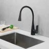 Смеситель для кухни Haiba HB73823-7 Черный матовый латунь