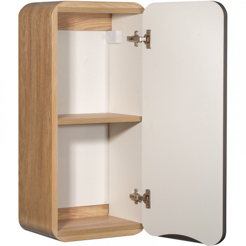 Подвесной шкаф Runo Ницца 35 R 00-00002127 Темное дерево Белый МДФ / ЛДСП