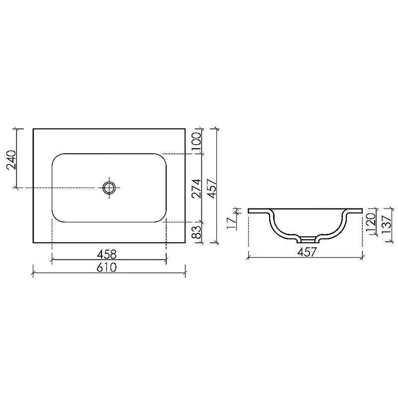 Раковина Ceramicanova Grace 60 CN7011wx Белая