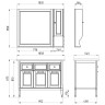Комплект мебели для ванной ASB-Woodline Гранда 105 1148601 цвет Антикварный орех