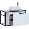 Тумба под раковину Aquanet Nova Lite Loft 90R 261651 подвесная Белый глянец МДФ / ЛДСП