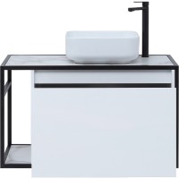 Тумба под раковину Aquanet Nova Lite Loft 90R 261651 подвесная Белый глянец МДФ / ЛДСП