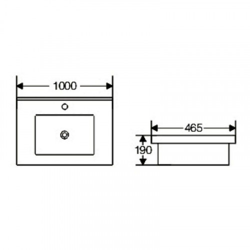 Раковина beWash 100 BK6100467VT001 Белый глянец