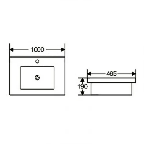 Раковина beWash 100 BK6100467VT001 Белый глянец