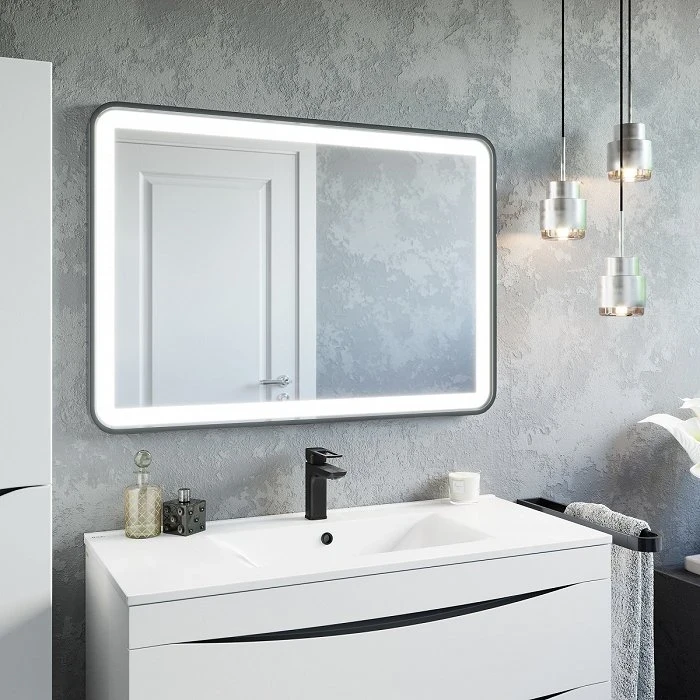 Зеркало Iddis Cloud CLO1000i98 100x70 Черное стекло