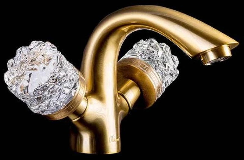 Смеситель для раковины Boheme Crystal 311-CRST Бронза латунь