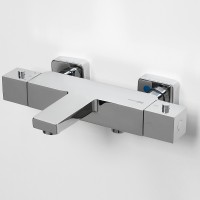 Смеситель для ванны WasserKRAFT Alme 1511 Thermo с термостатом Хром латунь на стену
