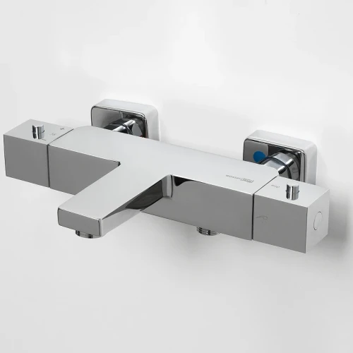 Смеситель для ванны WasserKRAFT Alme 1511 Thermo с термостатом Хром латунь на стену