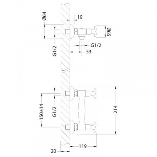 Смеситель для душа Lemark Flora LM0103C Хром