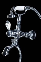 Смеситель для ванны Boheme Crystal 263-CRST Хром латунь на стену