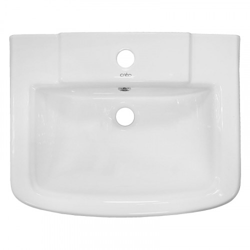 Раковина Creo Ceramique Project 51 PR3100+PR3110 с пьедесталом цвет Белый глянцевый