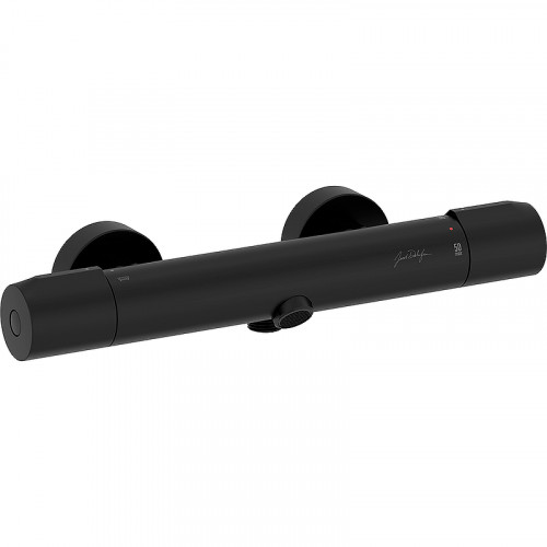 Смеситель для ванны Jacob Delafon Metro E24395-BL с термостатом Черный матовый латунь на стену