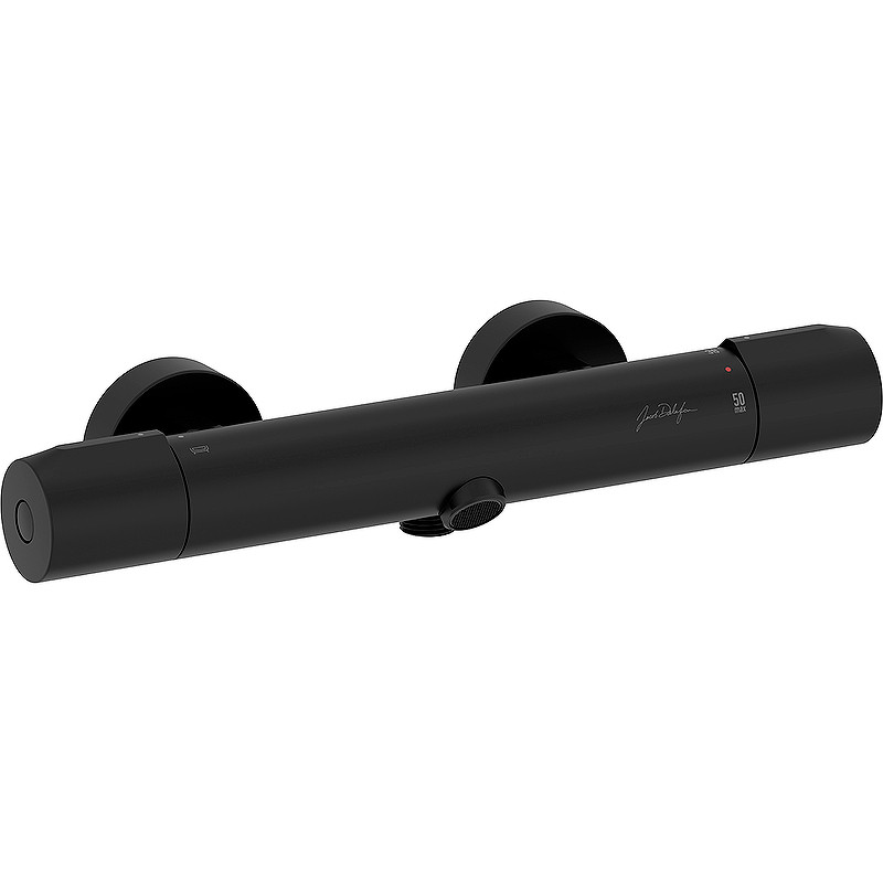 Смеситель для ванны Jacob Delafon Metro E24395-BL с термостатом Черный матовый латунь на стену