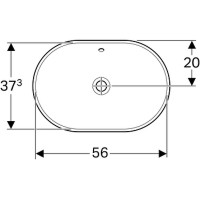 Раковина Geberit VariForm 60 500.728.01.2 Белая фарфор полувстраиваемая