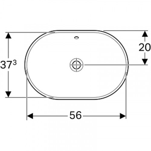 Раковина Geberit VariForm 60 500.728.01.2 Белая фарфор полувстраиваемая