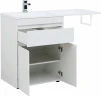 Тумба с раковиной Aquanet Токио 130 L 239215 Белая МДФ / ЛДСП