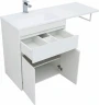 Тумба с раковиной Aquanet Токио 130 L 239215 Белая МДФ / ЛДСП