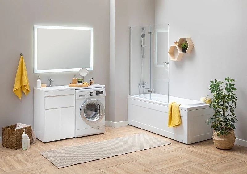 Тумба с раковиной Aquanet Токио 130 L 239215 Белая МДФ / ЛДСП