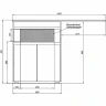 Тумба с раковиной Aquanet Токио 130 L 239215 Белая МДФ / ЛДСП