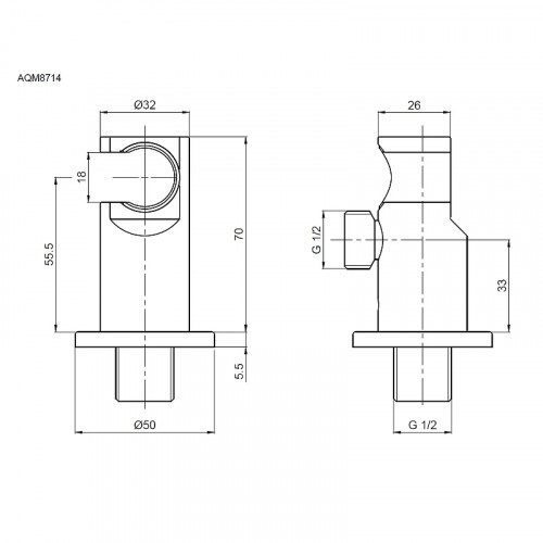 Шланговое подключение AQUAme Siena AQM8714BN цвет Никель шлифованный