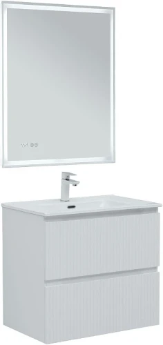 Тумба с раковиной Aquanet Джейн 2.0 70 378306 подвесная цвет Белый сатин