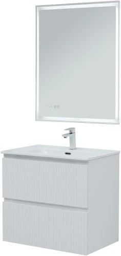 Тумба с раковиной Aquanet Джейн 2.0 70 378306 подвесная цвет Белый сатин