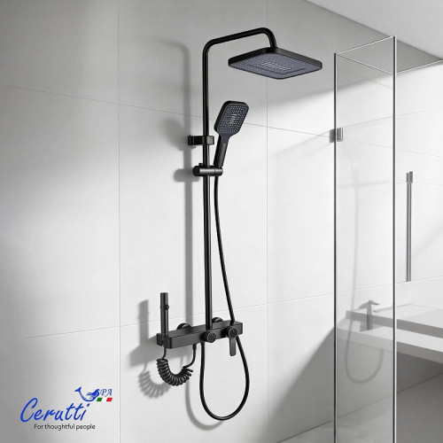 Душевая система Ceruttispa Alfio 11414 цвет Графит