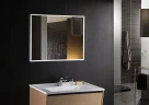 Зеркало Azario Сантана 100 LED-00002295 с подсветкой с сенсорным выключателем и часами