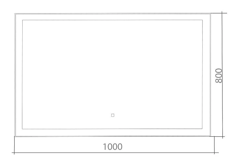 Зеркало Azario Сантана 100 LED-00002295 с подсветкой с сенсорным выключателем и часами