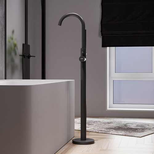 Смеситель для ванны Damixa Scandinavian Pure 365000300 Черный матовый латунь на пол