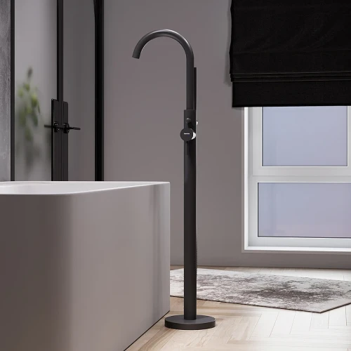 Смеситель для ванны Damixa Scandinavian Pure 365000300 Черный матовый латунь на пол