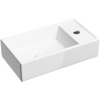 Раковина Ceramicanova Element 41 L CN6051L Белая глянцевая фарфор подвесная
