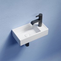 Раковина Ceramicanova Element 41 L CN6051L Белая глянцевая фарфор подвесная