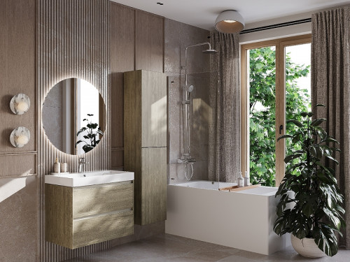 Тумба под раковину Roca Ona 80 A857630511 подвесная Темный вяз