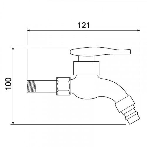 Кран для одного типа воды Ростовская Мануфактура Сантехники SL79-270 Хром